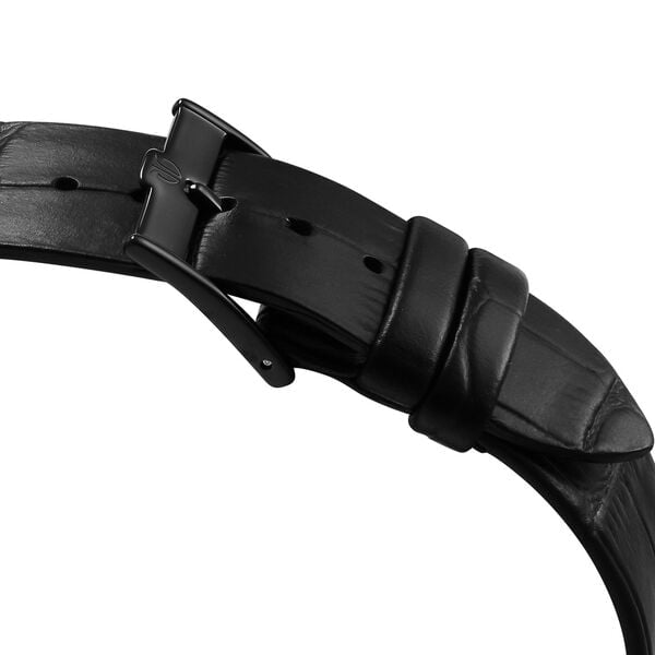 Titan Edge Black Dial Analog Leather Strap watch for Men NT1596NL01