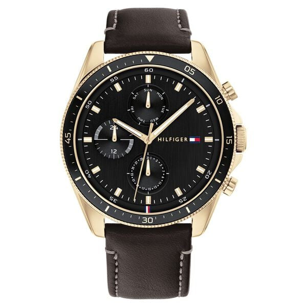 Tommy Hilfiger Black Dial Quartz Multifunction Watch for Men NTTH1791836