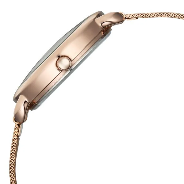 FV60091WM02 Vyb Classiqu� By Fastrack Quartz Analog Maroon Dial Rose Gold Stainless Steel Strap Watch For Girls