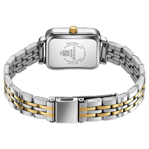 Sonata Poze Quartz Analog Mother of Pearl Dial Two Toned Metal Strap Watch For Women SP80133BM01