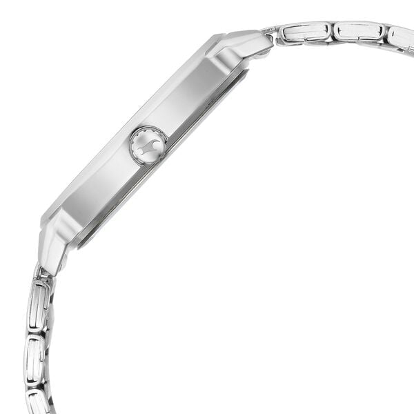Fastrack Stunners White Dial Metal Strap Watch for Guys