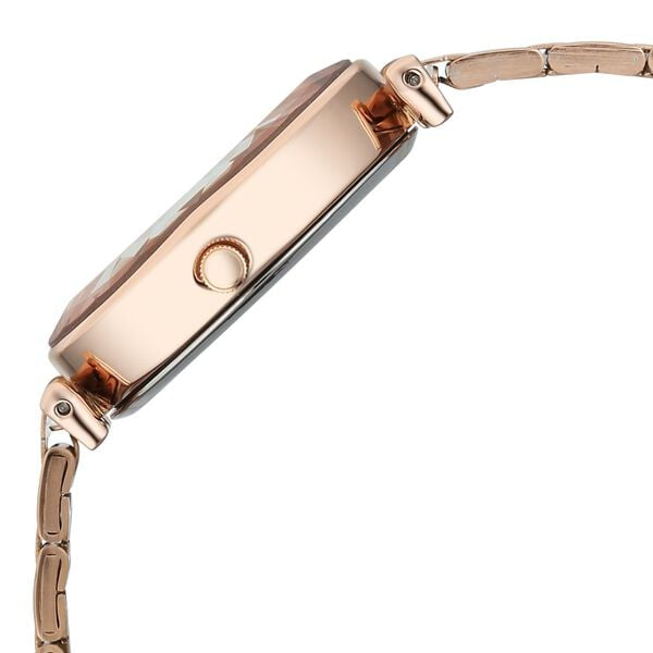 FV60097WM01 Vyb Prodigy By Fastrack Quartz Analog Silver Dial Rose Gold Stainless Steel Strap Watch