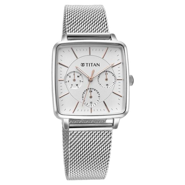 Titan Avant Garde Silver Dial Quartz Multifunction Stainless Steel Strap
NT95176SM01 Women's Watch