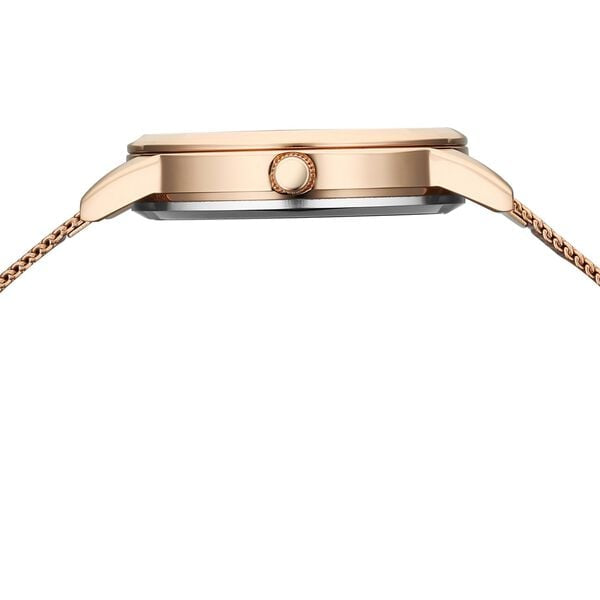 FV60090WM01 Vyb Runway By Fastrack Quartz Analog White Dial Rose Gold Stainless Steel Strap Watch