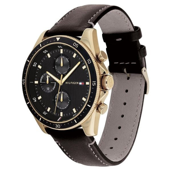 Tommy Hilfiger Black Dial Quartz Multifunction Watch for Men NTTH1791836