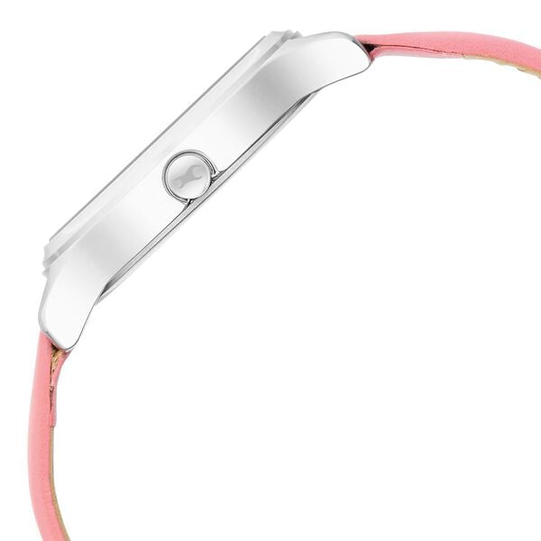 Fastrack Stunners Quartz Analog Pink Dial Leather Strap Watch for Girls NR6280SL01