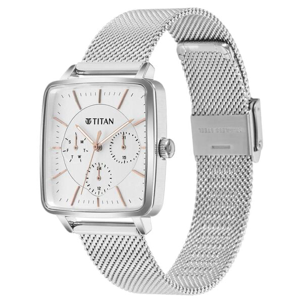 Titan Avant Garde Silver Dial Quartz Multifunction Stainless Steel Strap
NT95176SM01 Women's Watch