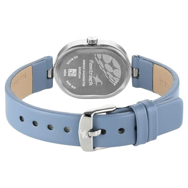 Fastrack Uptown Retreat Quartz Analog Blue Dial Leather Strap Watch for Girls