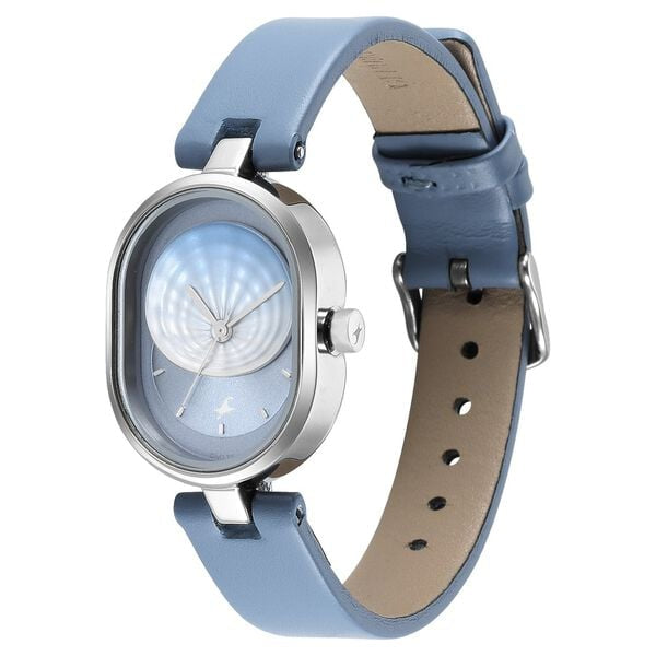 Fastrack Uptown Retreat Quartz Analog Blue Dial Leather Strap Watch for Girls