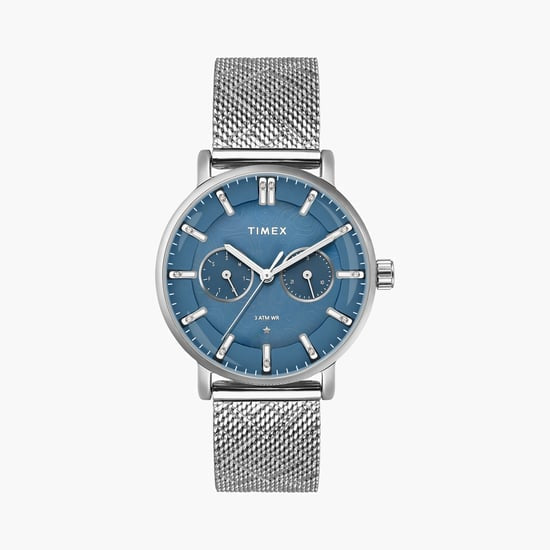 TIMEX Women Blue Round Dial Analog Watch TWEL20301