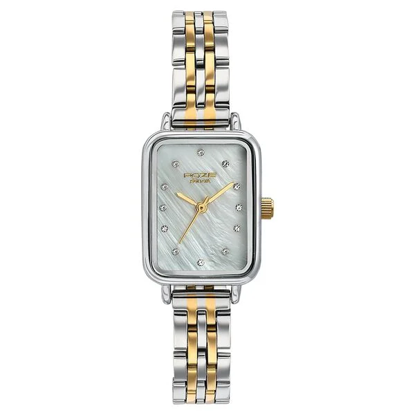 Sonata Poze Quartz Analog Mother of Pearl Dial Two Toned Metal Strap Watch For Women SP80133BM01