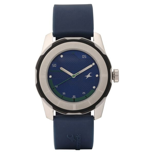 Fastrack Quartz Analog Blue Dial Plastic Strap Watch for Guys