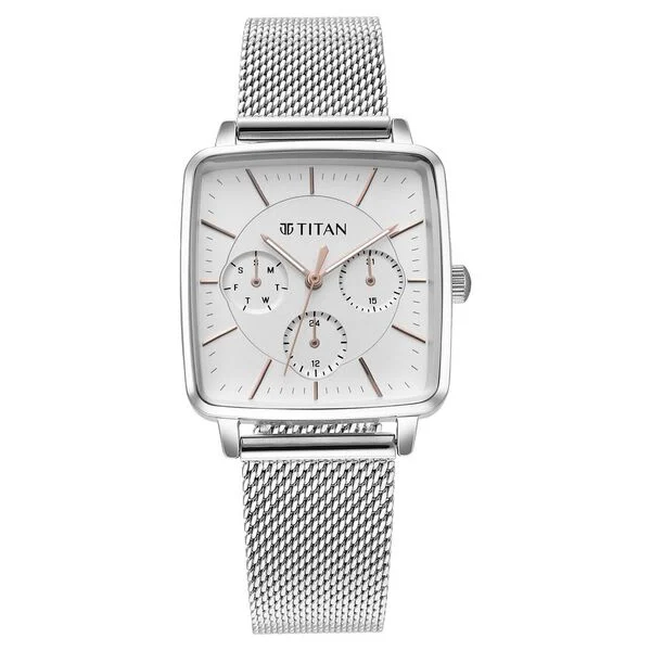 Titan Avant Garde Silver Dial Quartz Multifunction Stainless Steel Strap
NT95176SM01 Women's Watch