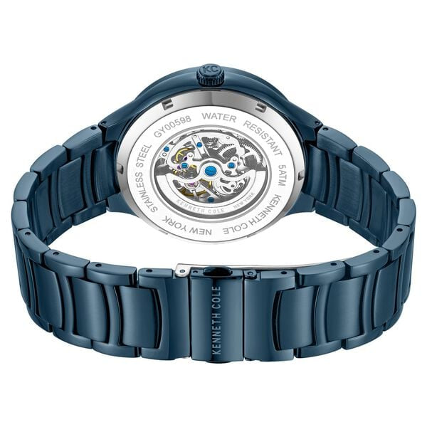 Kenneth Cole Automatic Blue Dial Stainless Steel Strap Watch For Men